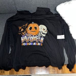 Universal HHN Halloween Horror Nights Long sleeve tee with hood